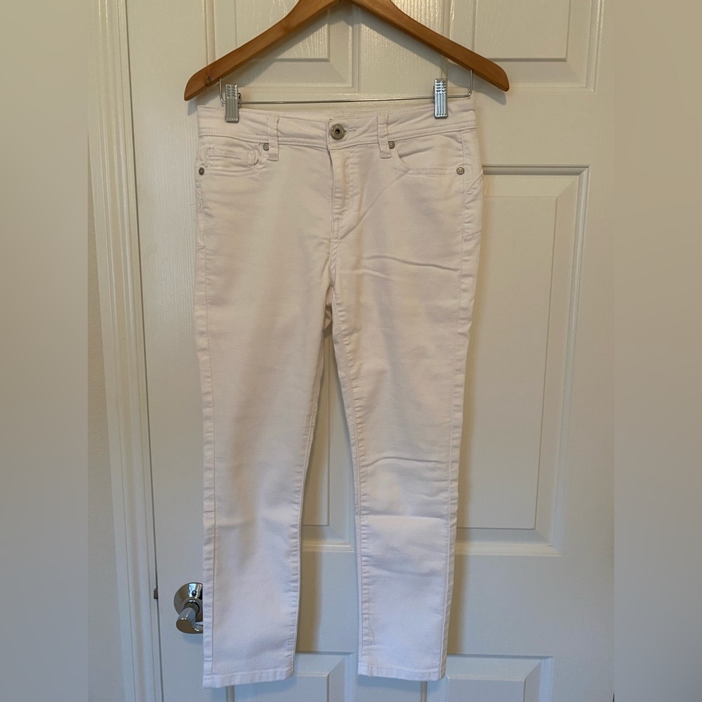 Blue Spice White Ankle Jeans